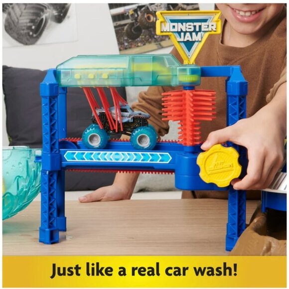 Monster Jam, Megalodon Monster Wash Playset with Color-Changing 1:64 Vehicle - Picture 6 of 6